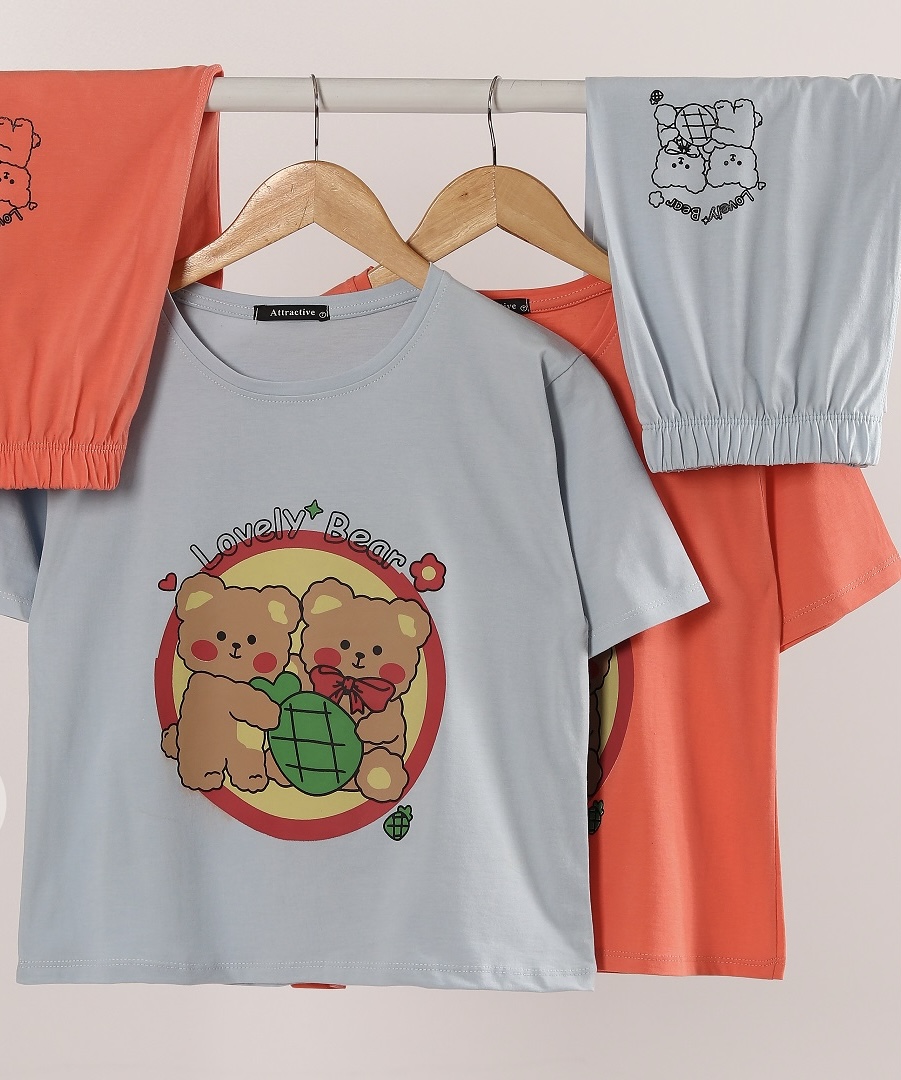 ست کراپ شلوارک خرسی